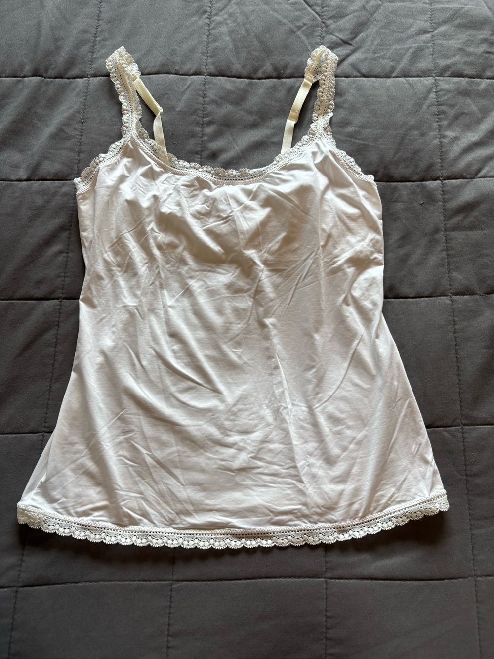 Cosabella White Lace-Trim Camisole